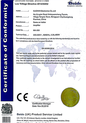 CE Certificate